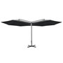 Voir la diapositive 3 : VIDAXL Parasol de jardin double avec mat en acier anthracite 600 cm