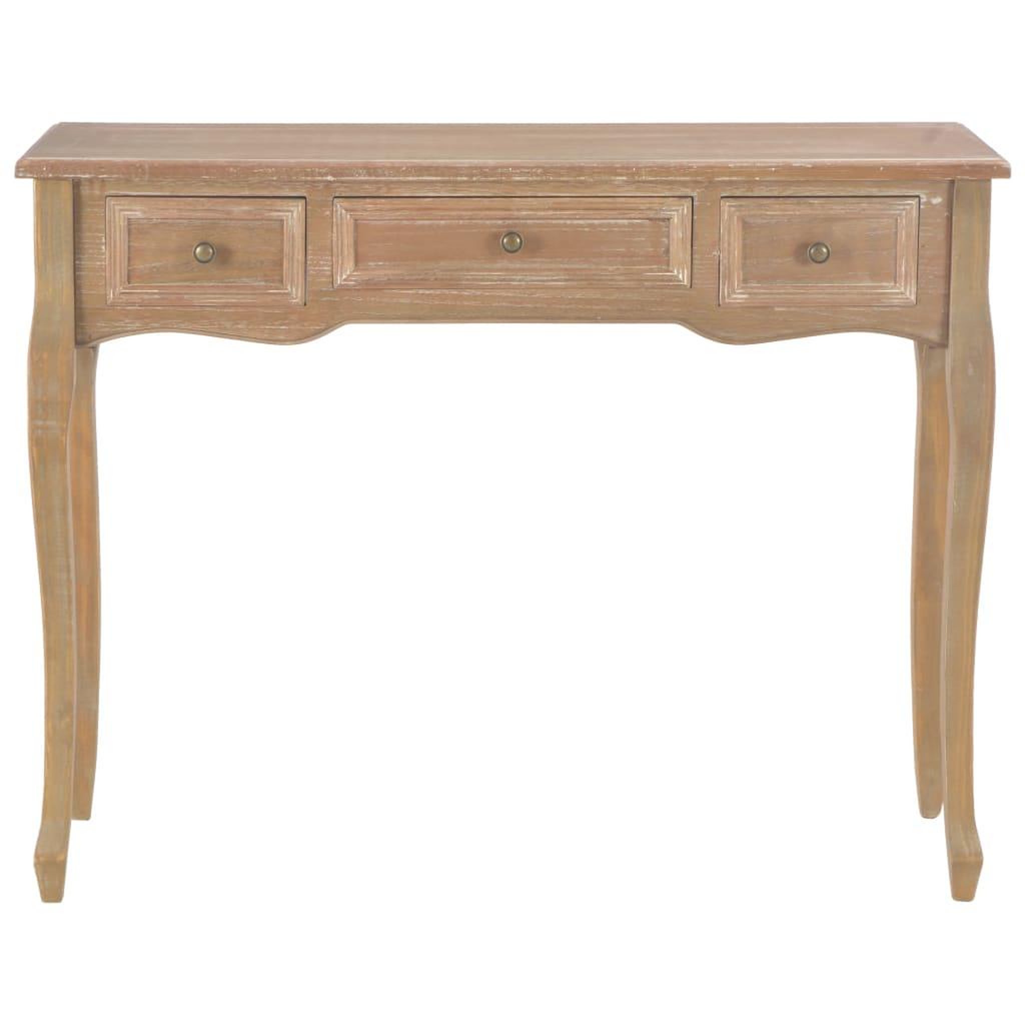 Voir la diapositive 3 : VIDAXL Table de console et coiffeuse avec 3 tiroirs Marron