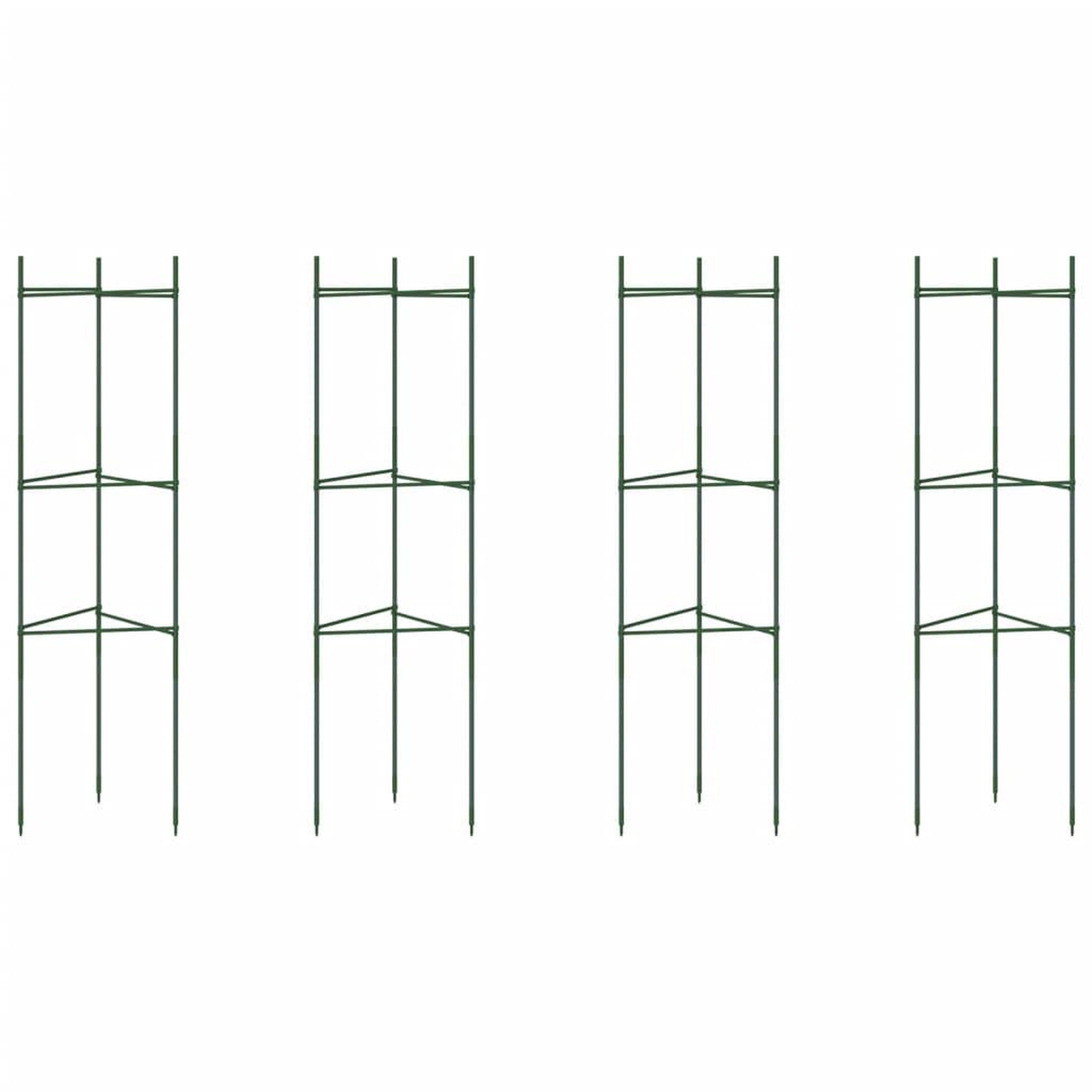 Voir la diapositive 2 : VIDAXL Cages a tomates 4 pcs 116 cm acier et PP