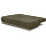 Voir la diapositive 5 : MARKET24 Banquette convertible 3 places MIKA - Velours côtelé vert kaki - Coffre de rangement - L 192 x H 84 x P 93 cm