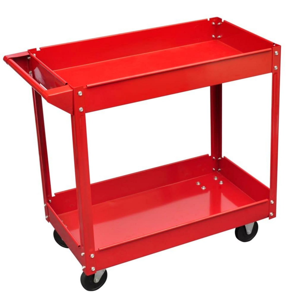 VIDAXL Chariot a outils d'atelier 100 kg rouge