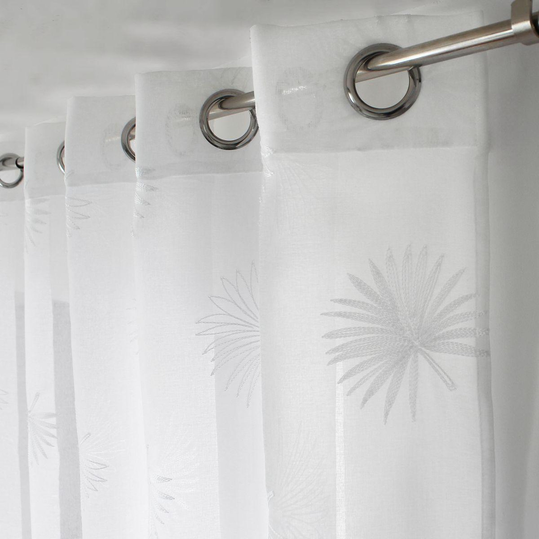 Voir la diapositive 2 : ENJOY HOME Rideau voilage à œillets  casamance  140x240cm blanc