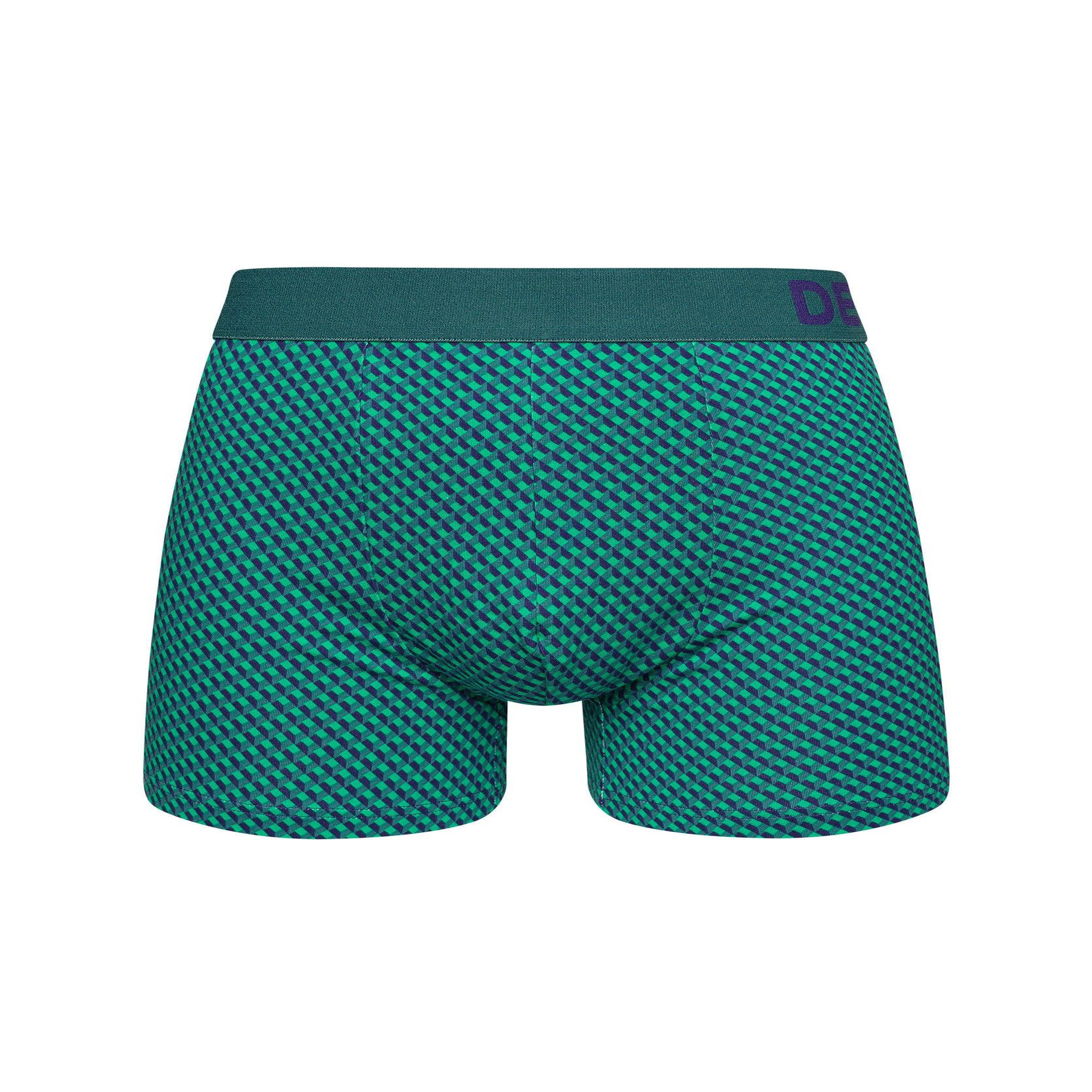 DEDOLES Boxer homme motif jacquard bleu & vert