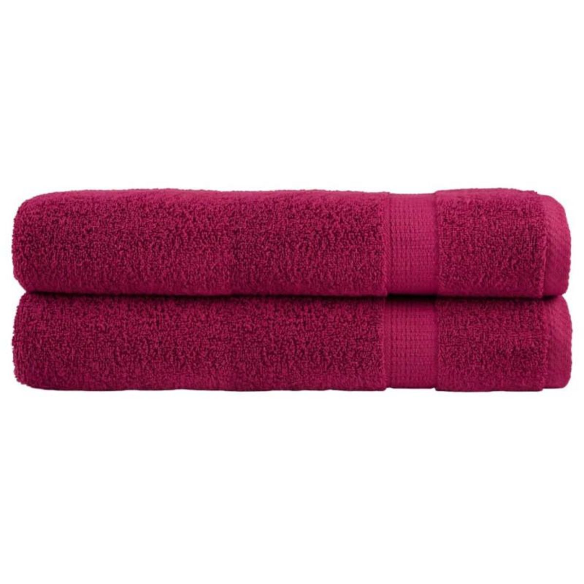 VIDAXL Serviettes de qualité supérieure SOLUND 2 pcs bordeaux 600 g m²