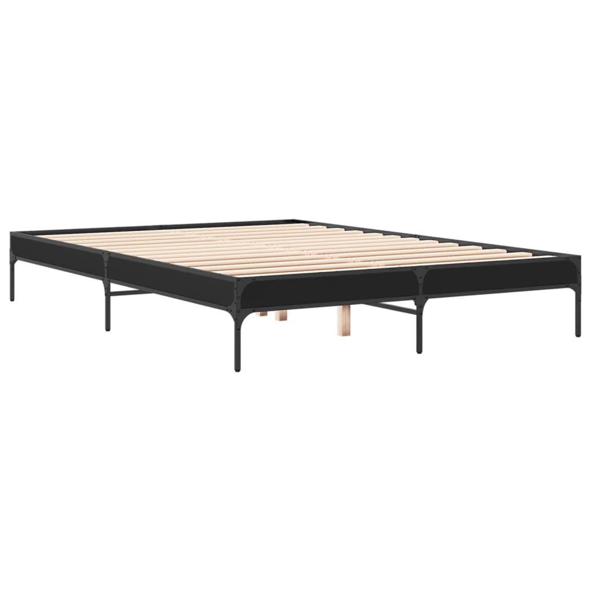 Voir la diapositive 3 : VIDAXL Cadre de lit sans matelas noir 150x200 cm