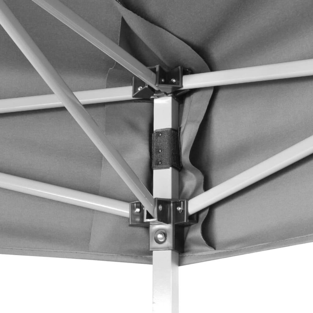 VIDAXL Chapiteau hexagonal pliable Gris 3,6x3,1 m