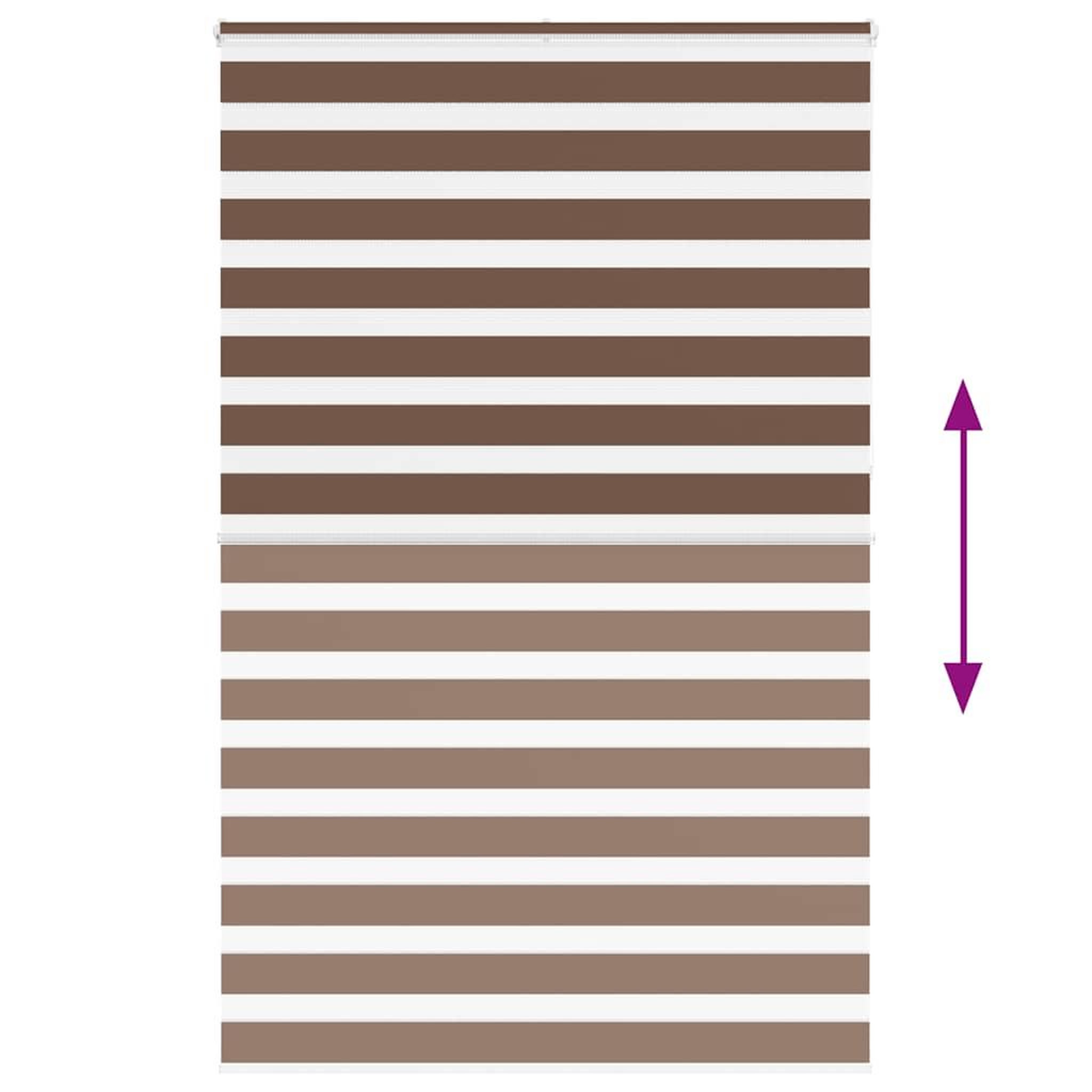 Voir la diapositive 5 : VIDAXL Store zebre marron 140x230cm largeur du tissu 135,9cm polyester