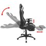 VIDAXL Chaise de bureau inclinable avec repose-pied Blanc