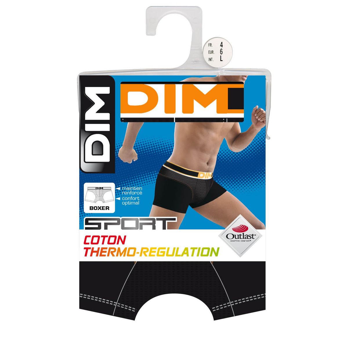 DIM Boxer sport en coton thermorégulateur