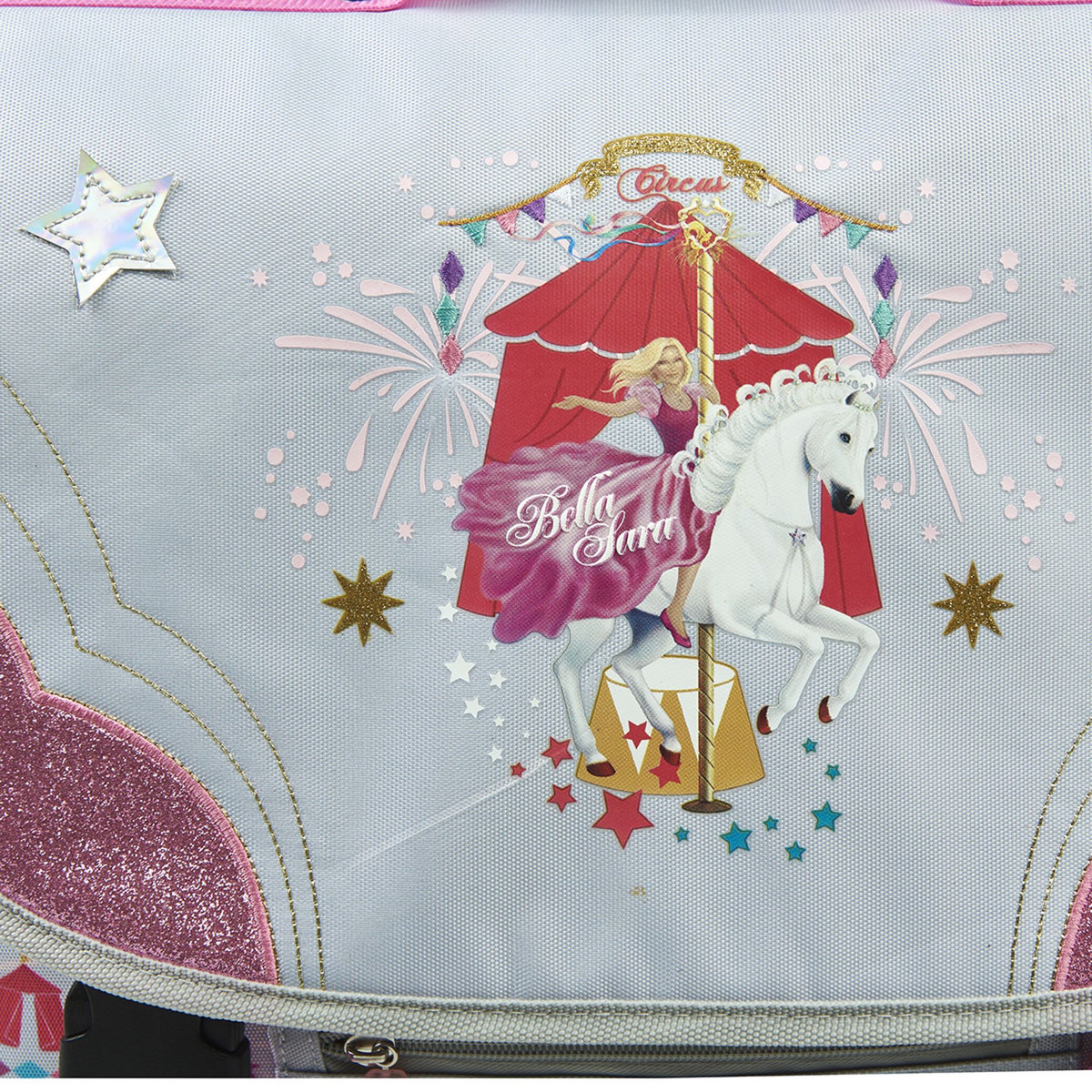 BELLA SARA Cartable 38 cm CP/CE1/CE2 gris cheval BELLA SARA CIRCUS 