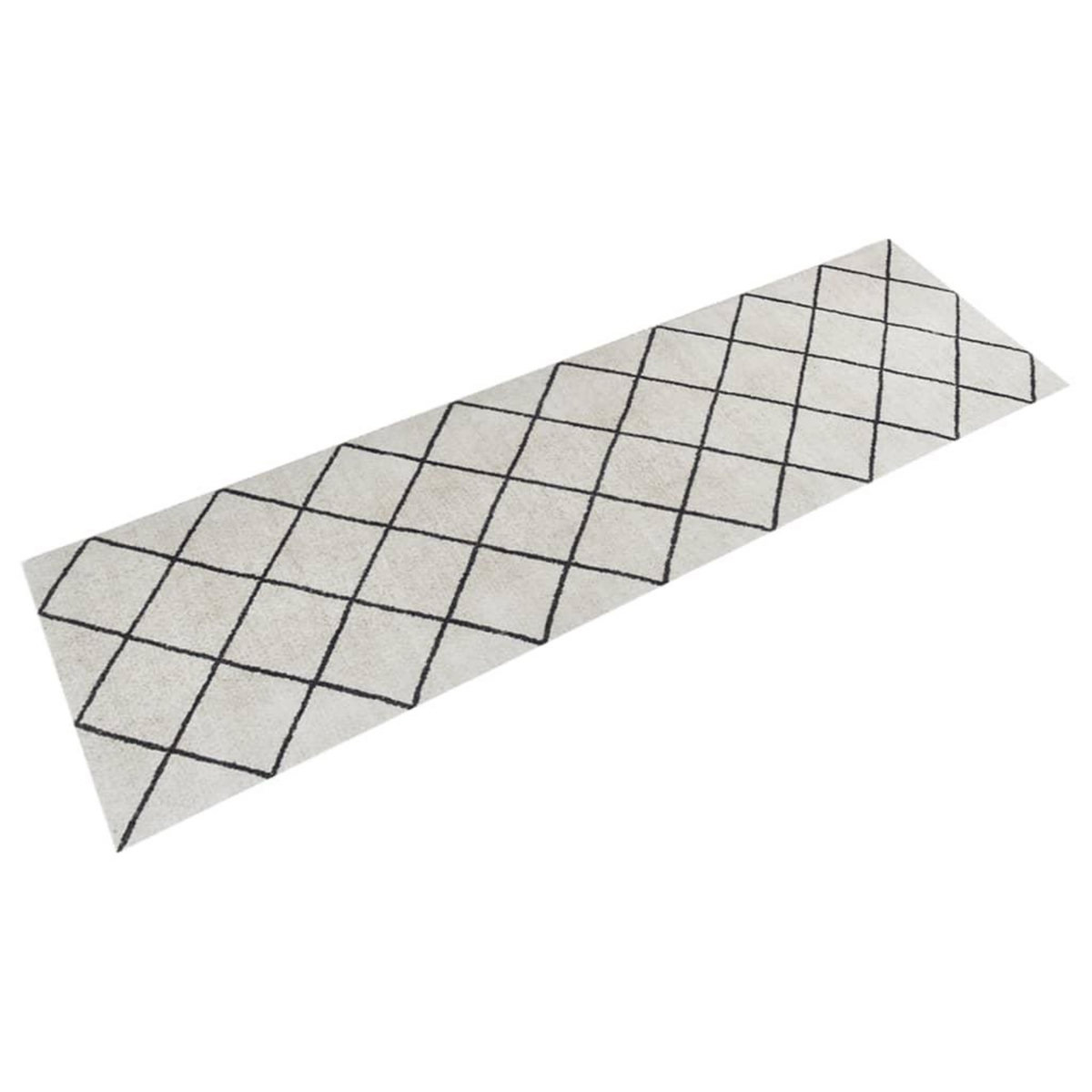 VIDAXL Tapis de cuisine lavable impression carree 45x150 cm velours