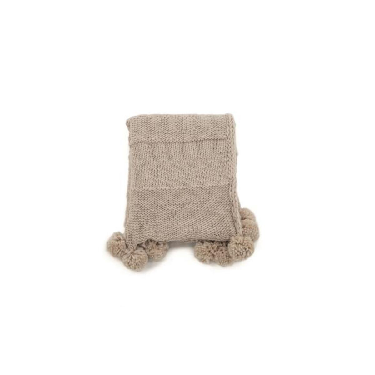 Paris Prix Plaid Avec Pompons  Anny  130x170cm Beige