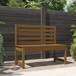 VIDAXL Banc de jardin marron miel 109 cm bois de pin massif