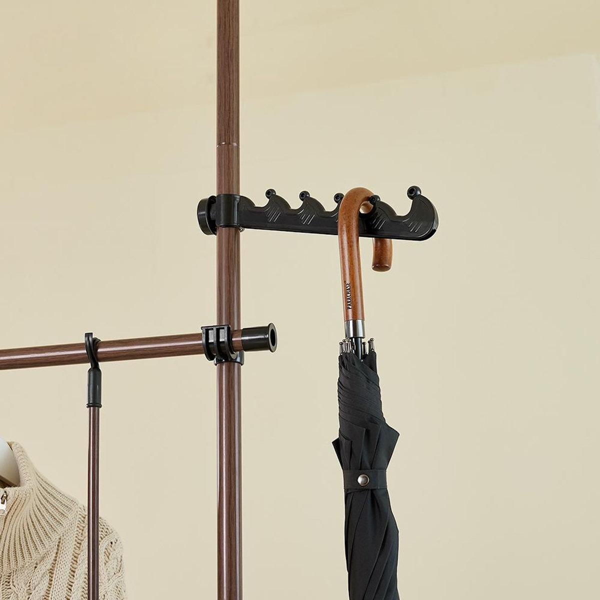 SOBUY SoBuy - Portemanteau Sur Pied à deux étagères - Fonctionnel - KLS04-II