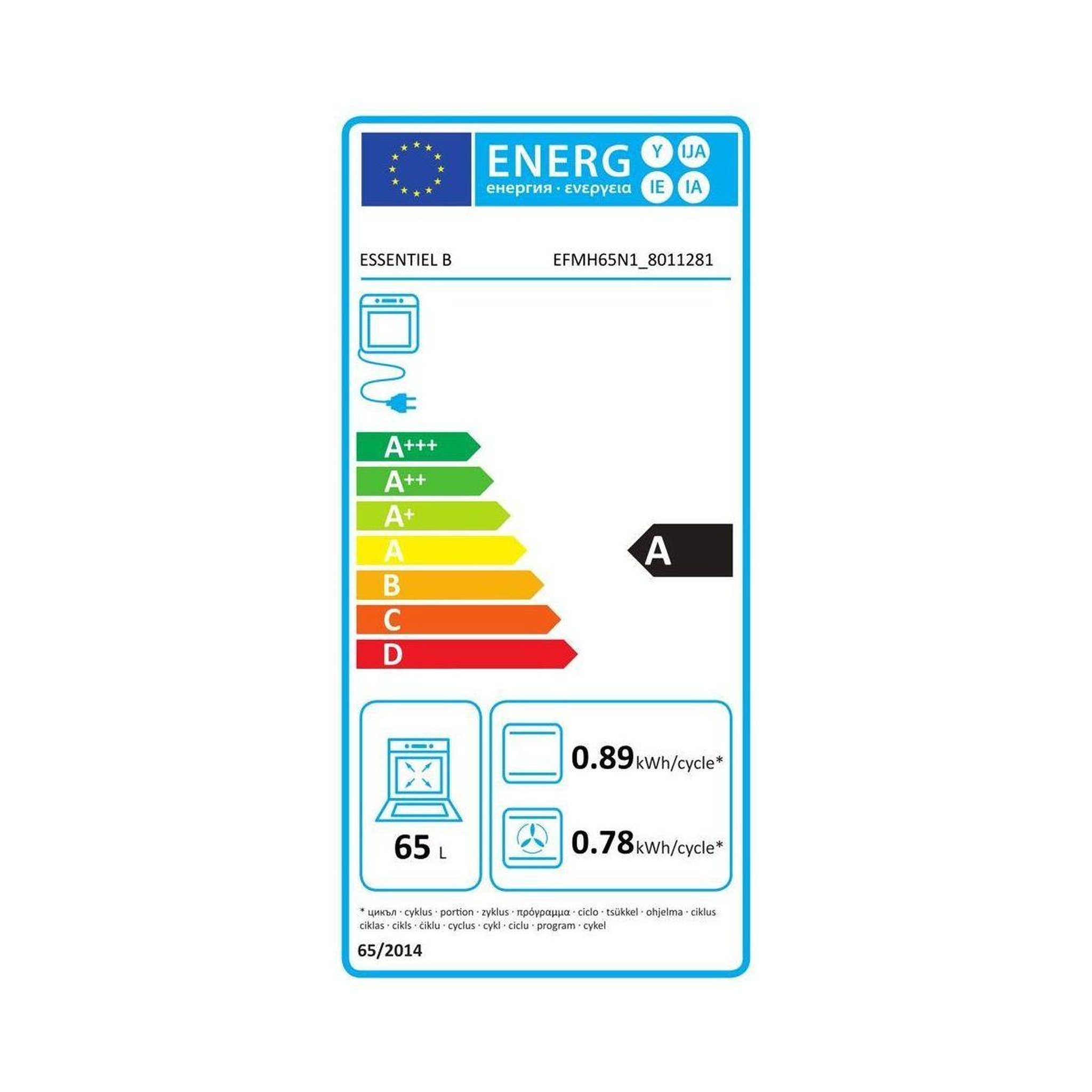 Voir la diapositive 6 : ESSENTIEL B Four encastrable efmc65n1