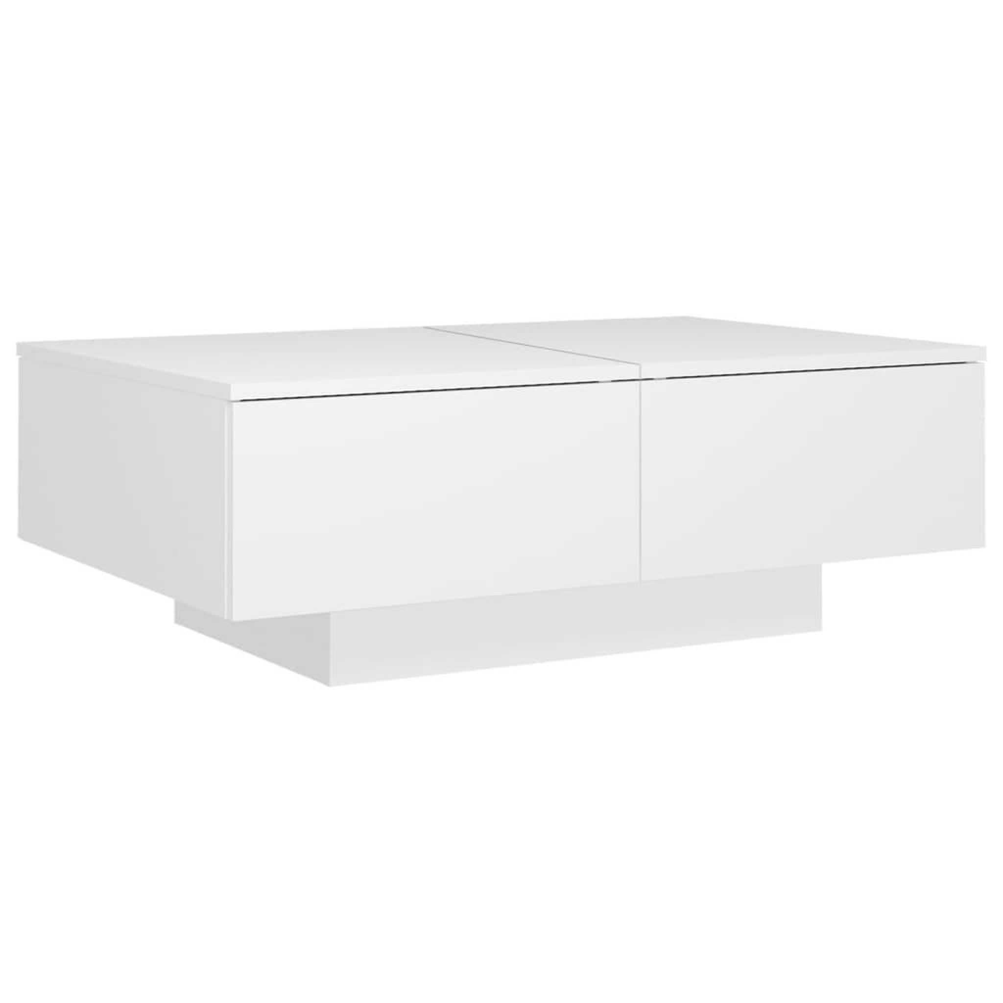 Voir la diapositive 2 : VIDAXL Table basse Blanc 90x60x31 cm Agglomere
