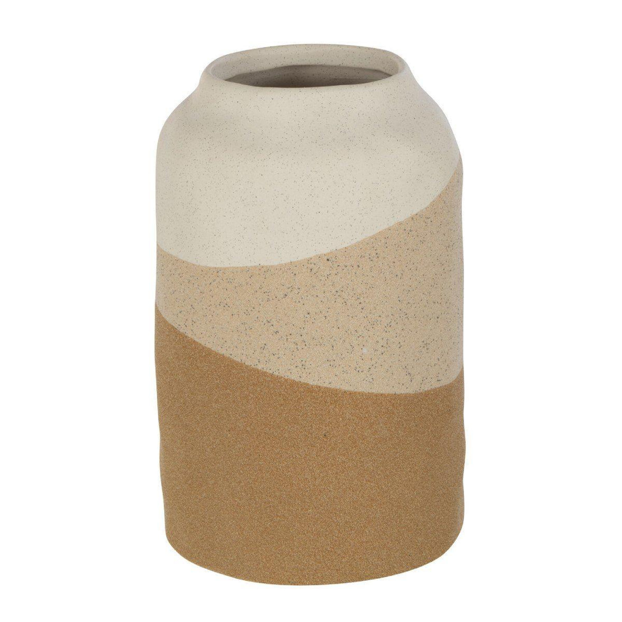 Voir la diapositive 1 : J-LINE Vase en céramique cylindrique  charley  20cm beige