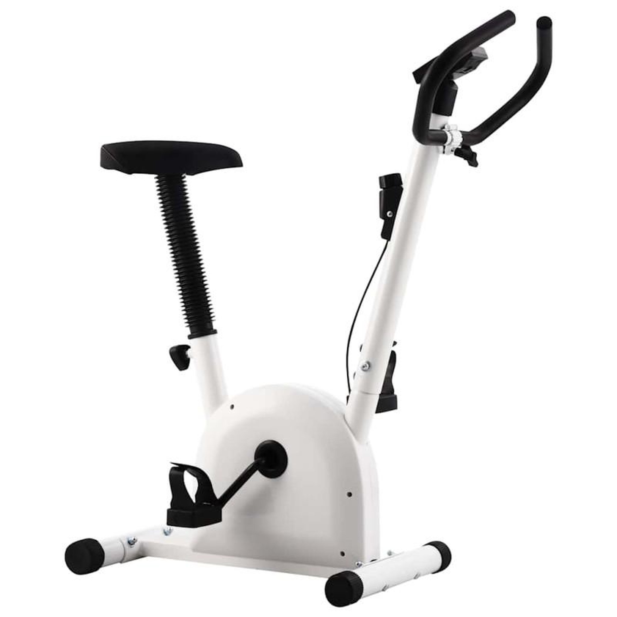 Voir la diapositive 3 : VIDAXL Vélo d appartement avec résistance à courroie blanc