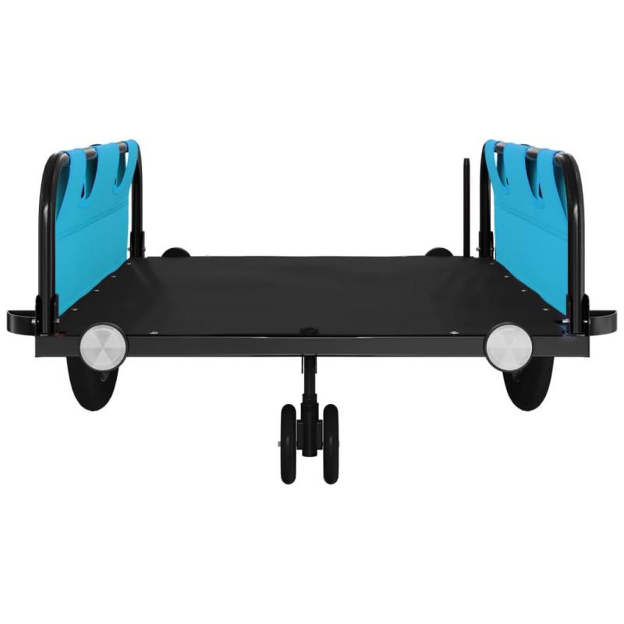 Voir la diapositive 5 : VIDAXL Remorque de vélo bleu et noir tissu oxford et fer