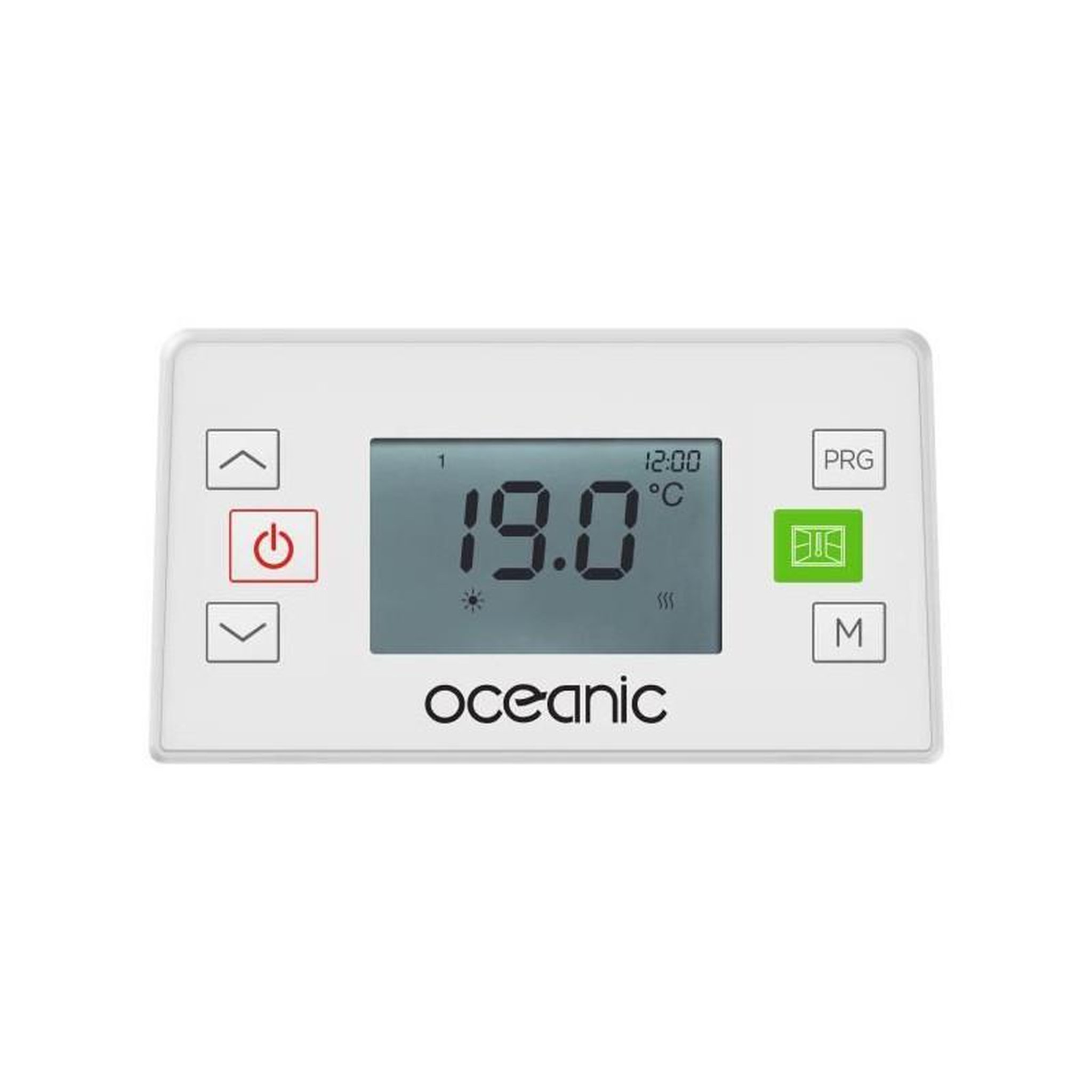 Voir la diapositive 6 : OCEANIC Radiateur électrique fixe a inertie seche céramique 1000W OCEANIC Rubis - Design galbé - Blanc - NF