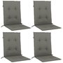 Voir la diapositive 3 : VIDAXL Coussins de chaise a dossier bas lot de 4 gris fonce melange