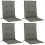 Voir la diapositive 3 : VIDAXL Coussins de chaise a dossier bas lot de 4 gris fonce melange