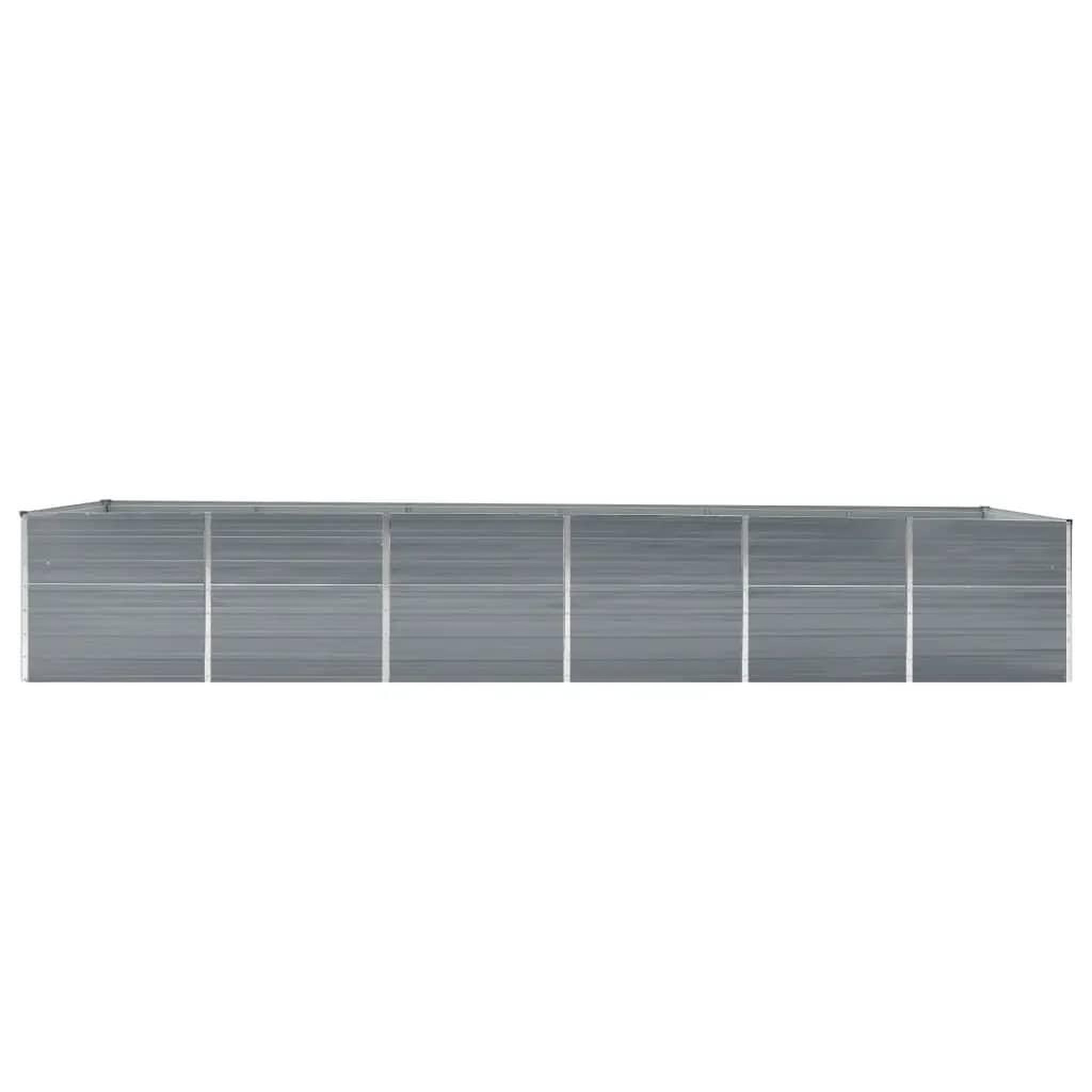 Voir la diapositive 3 : VIDAXL Lit sureleve de jardin Acier galvanise 480x80x77 cm Gris