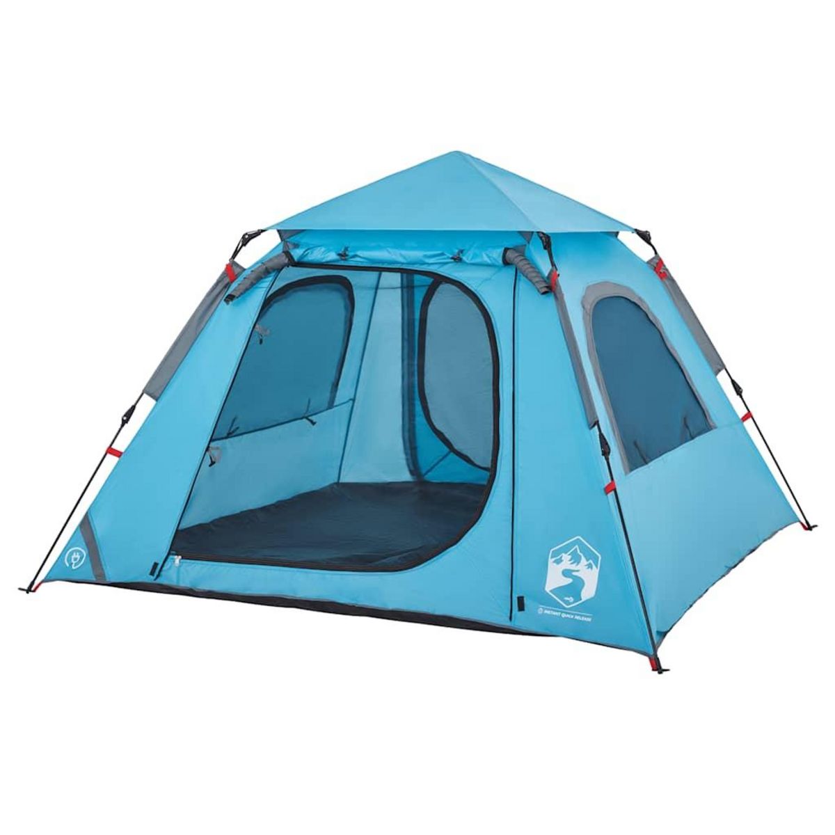 VIDAXL Tente de camping a dome 4 personnes bleu liberation rapide