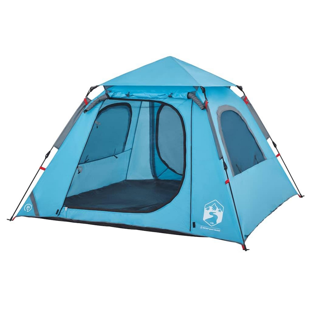 VIDAXL Tente de camping a dome 4 personnes bleu liberation rapide