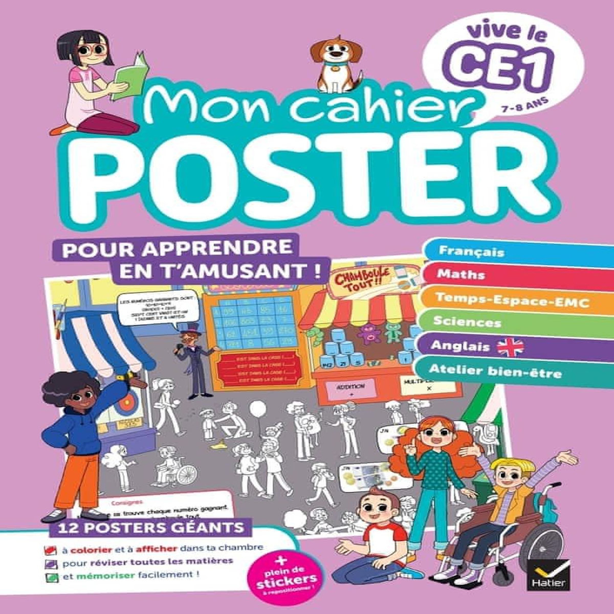 MON CAHIER POSTER VIVE LE CE1 ! POUR APPRENDRE EN T'AMUSANT !, Ledoux Julien