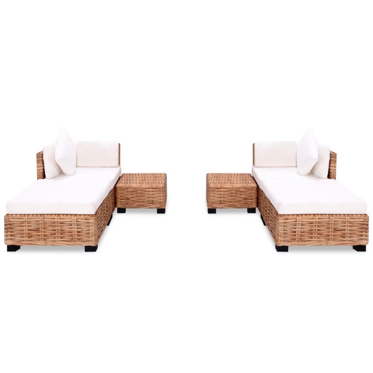 VIDAXL Ensemble de canapes 16 pcs Rotin naturel