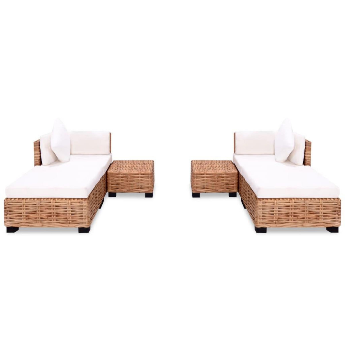 VIDAXL Ensemble de canapes 16 pcs Rotin naturel