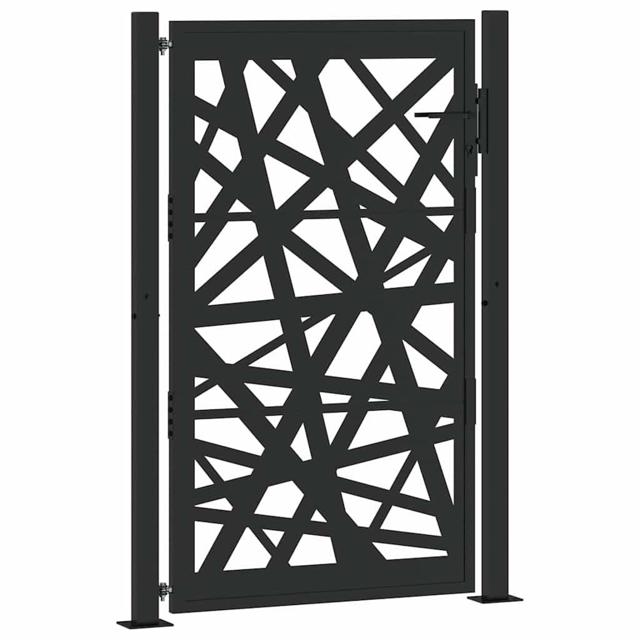 Voir la diapositive 2 : VIDAXL Portail de jardin noir 105x155 cm acier conception de lumiere