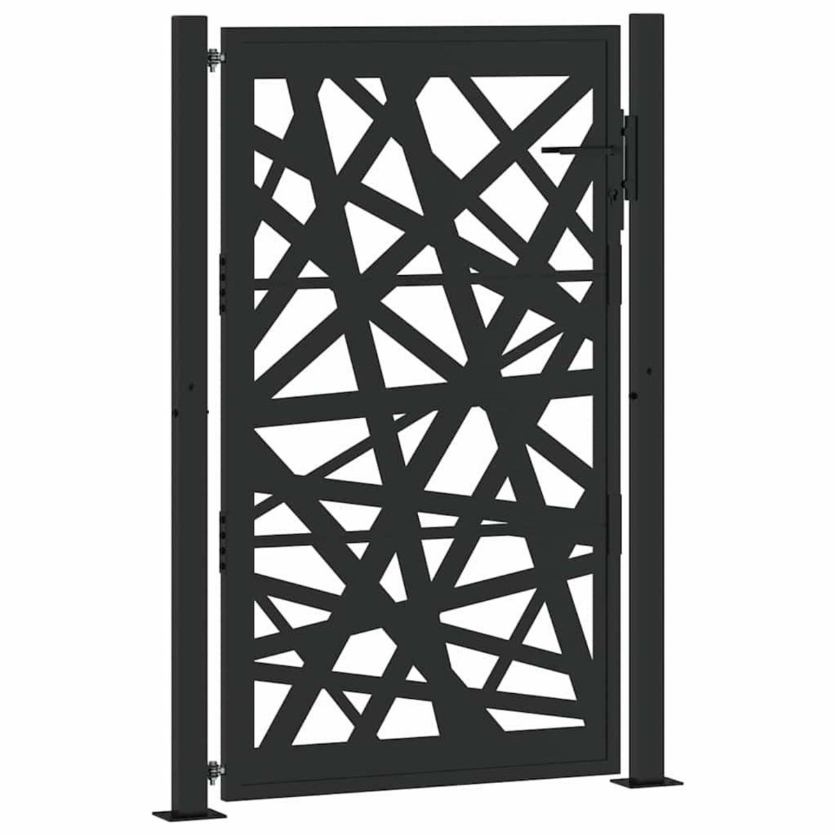 VIDAXL Portail de jardin noir 105x155 cm acier conception de lumiere