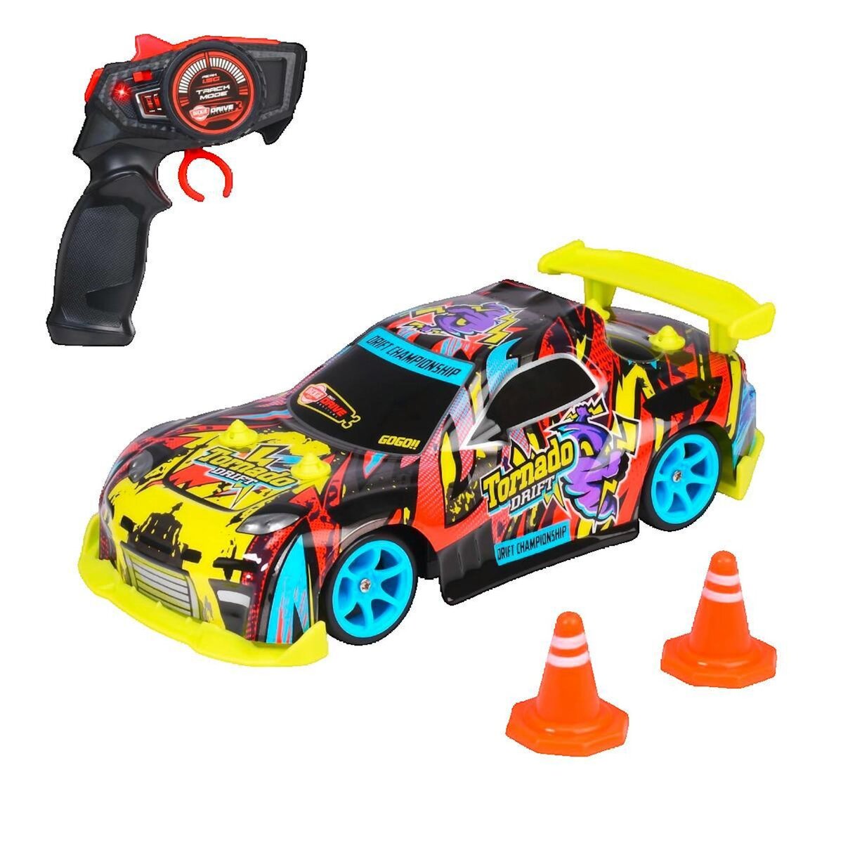 Dickie Voiture radiocommandée Dickie Tornado Drift 22 cm 4WD Turbo