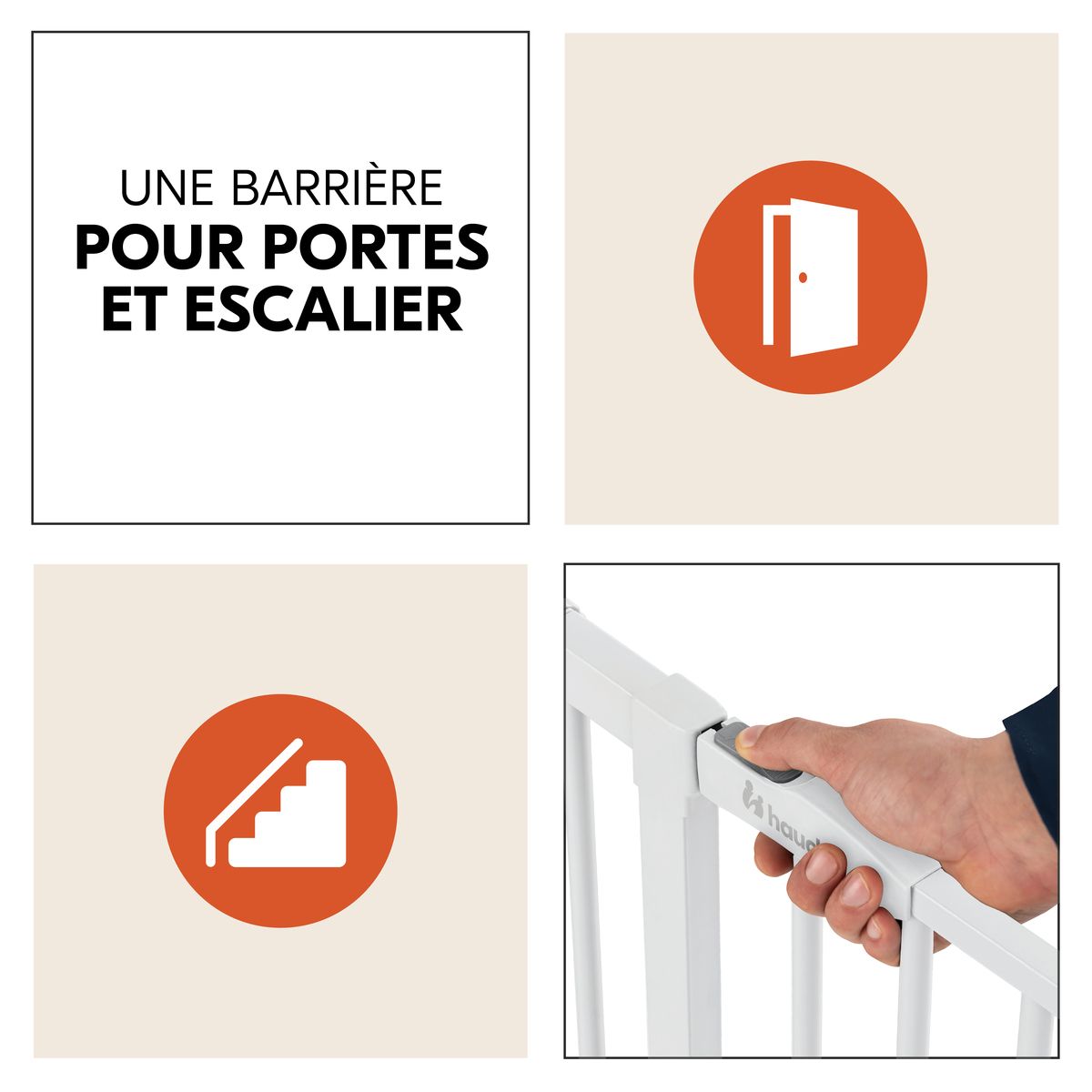 HAUCK Barrière de sécurité Clear Step 2 Blanc