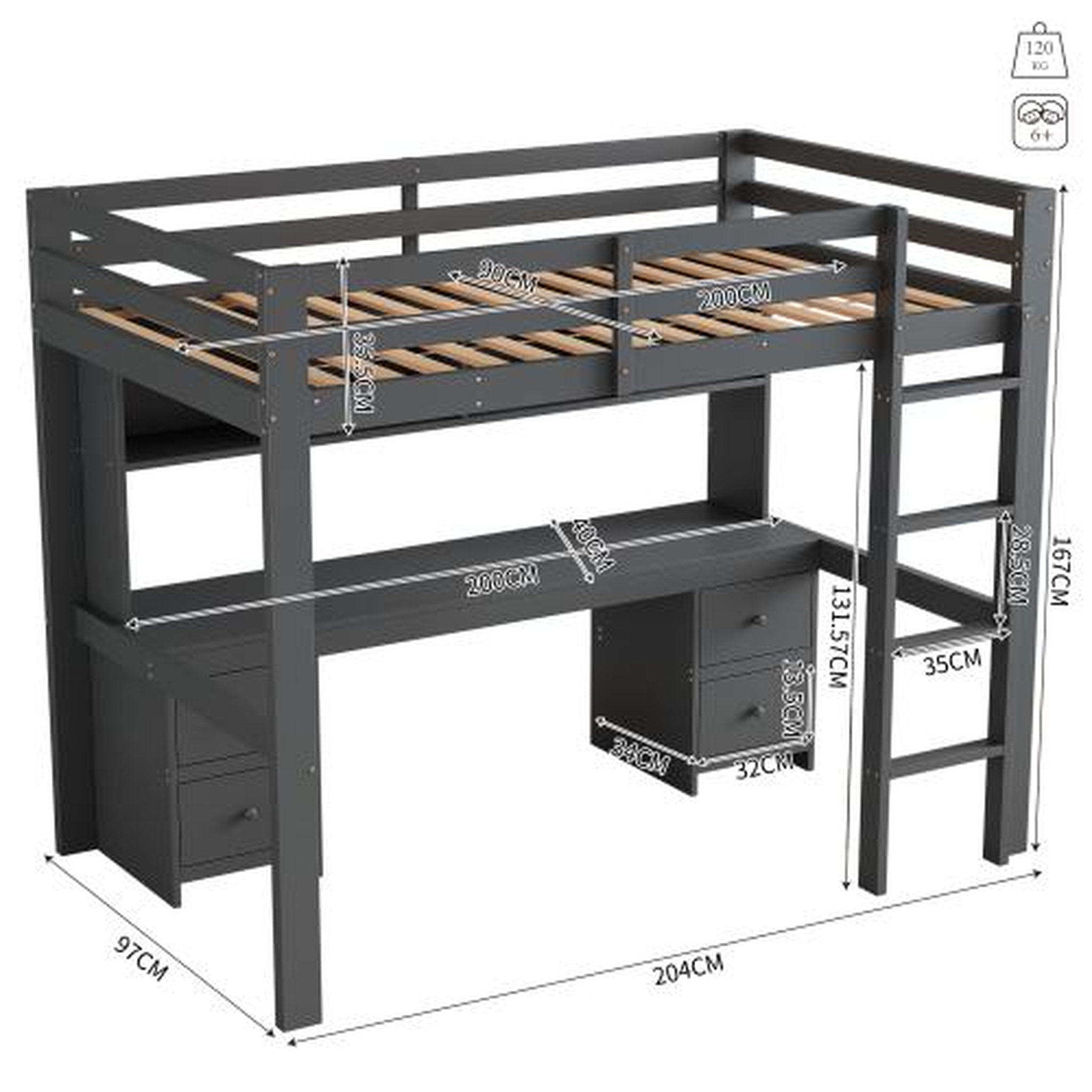 Voir la diapositive 3 : MERAX Lit mezzanine