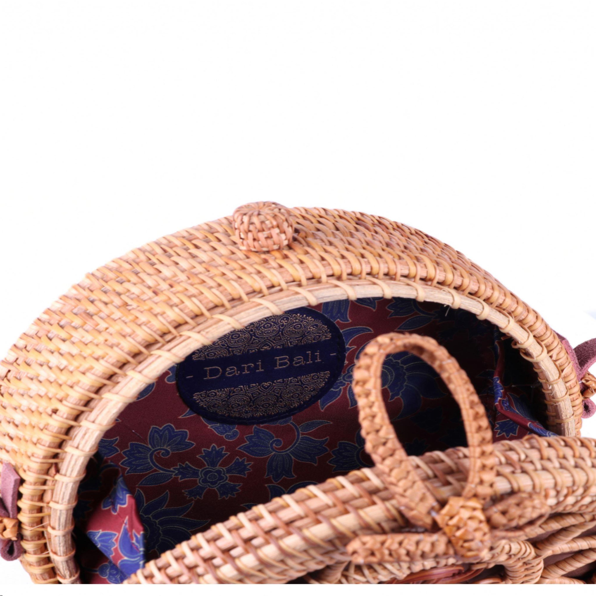 Voir la diapositive 3 : DARI BALI DARI BALI - Sac en paille SEMARAPURA 20 cm