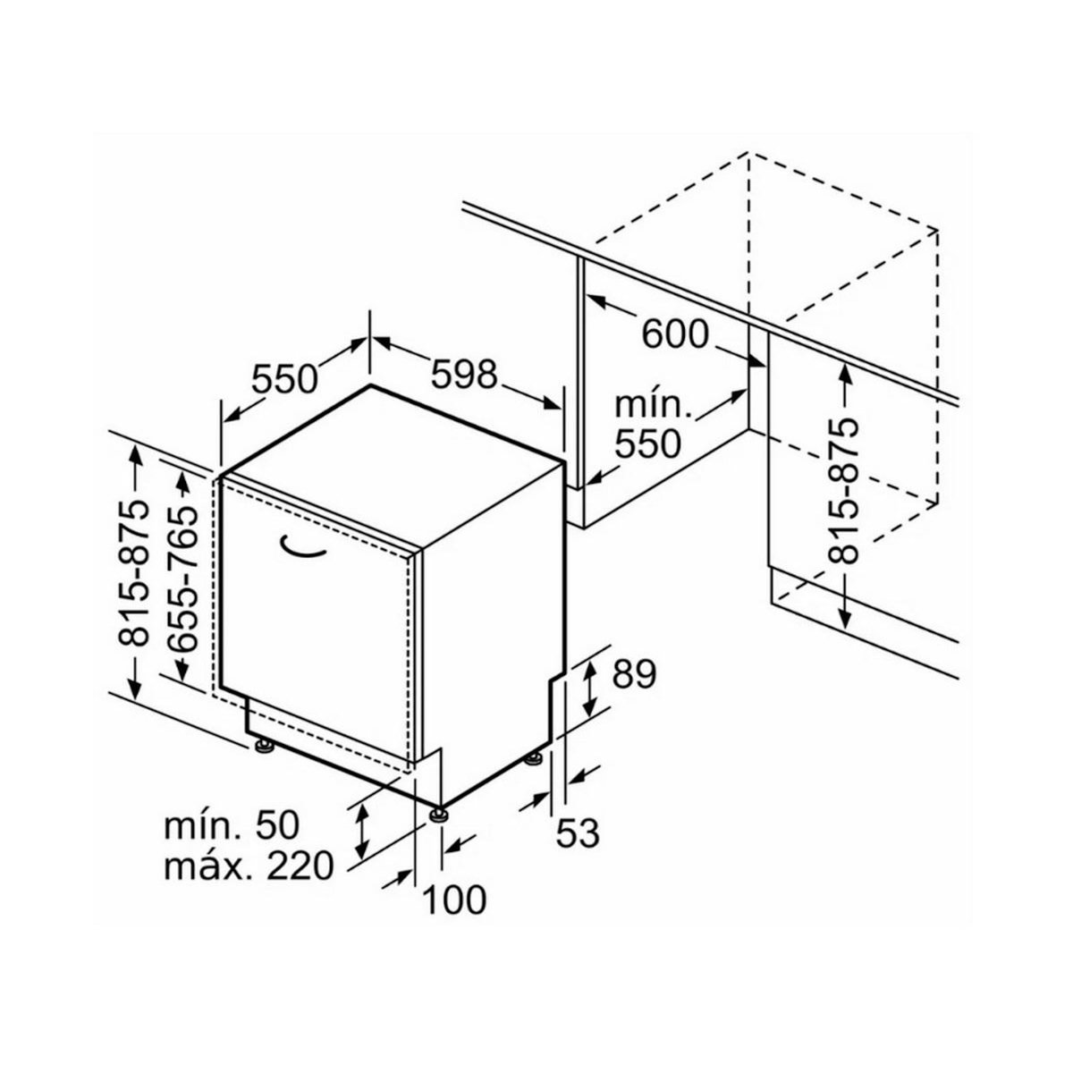 BOSCH Lave-vaisselle 60m 14 couverts 46db tout intégrable - SMH4HVX14E