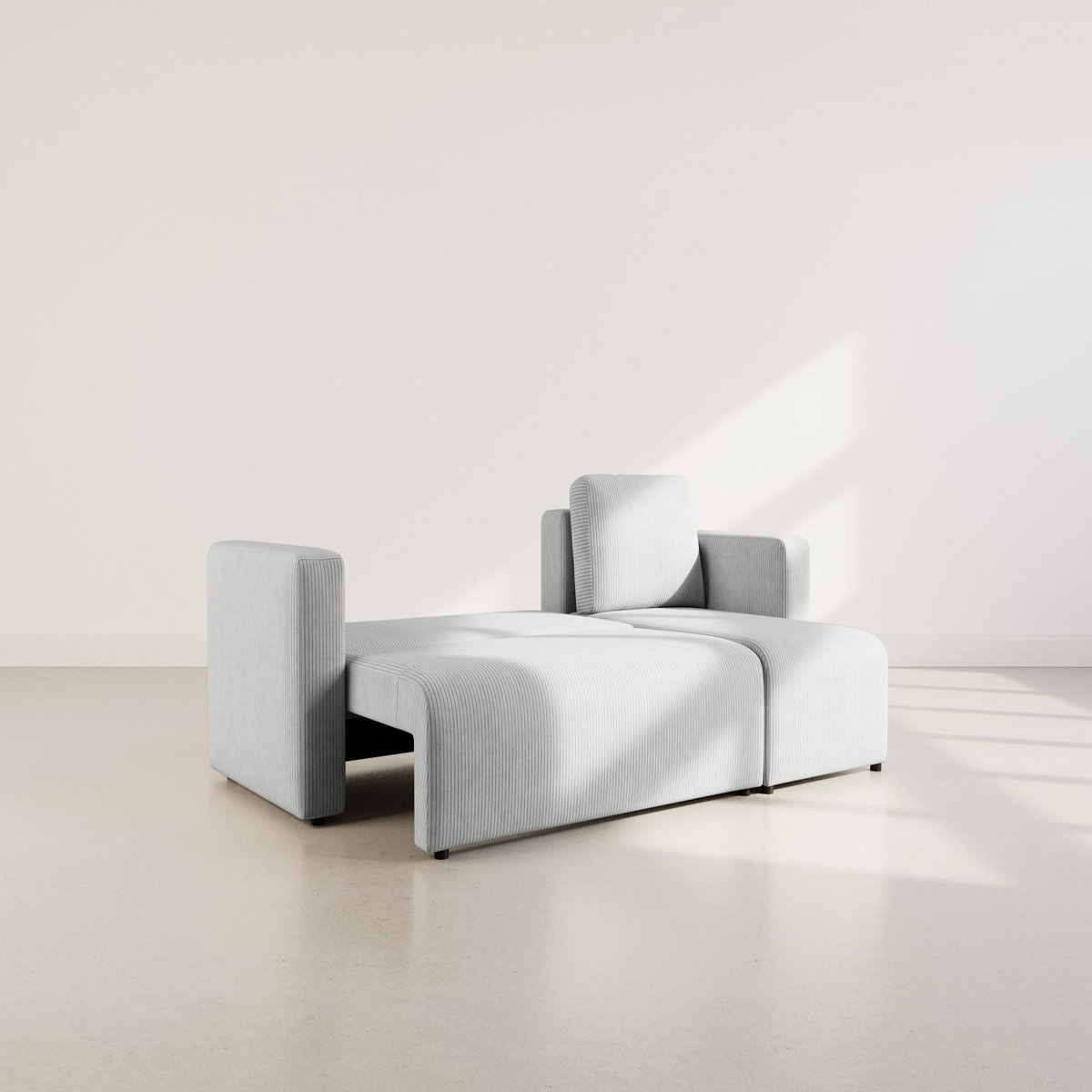 BEST MOBILIER Canopy - canapé d'angle réversible 4 places convertible avec coffre en velours côtelé