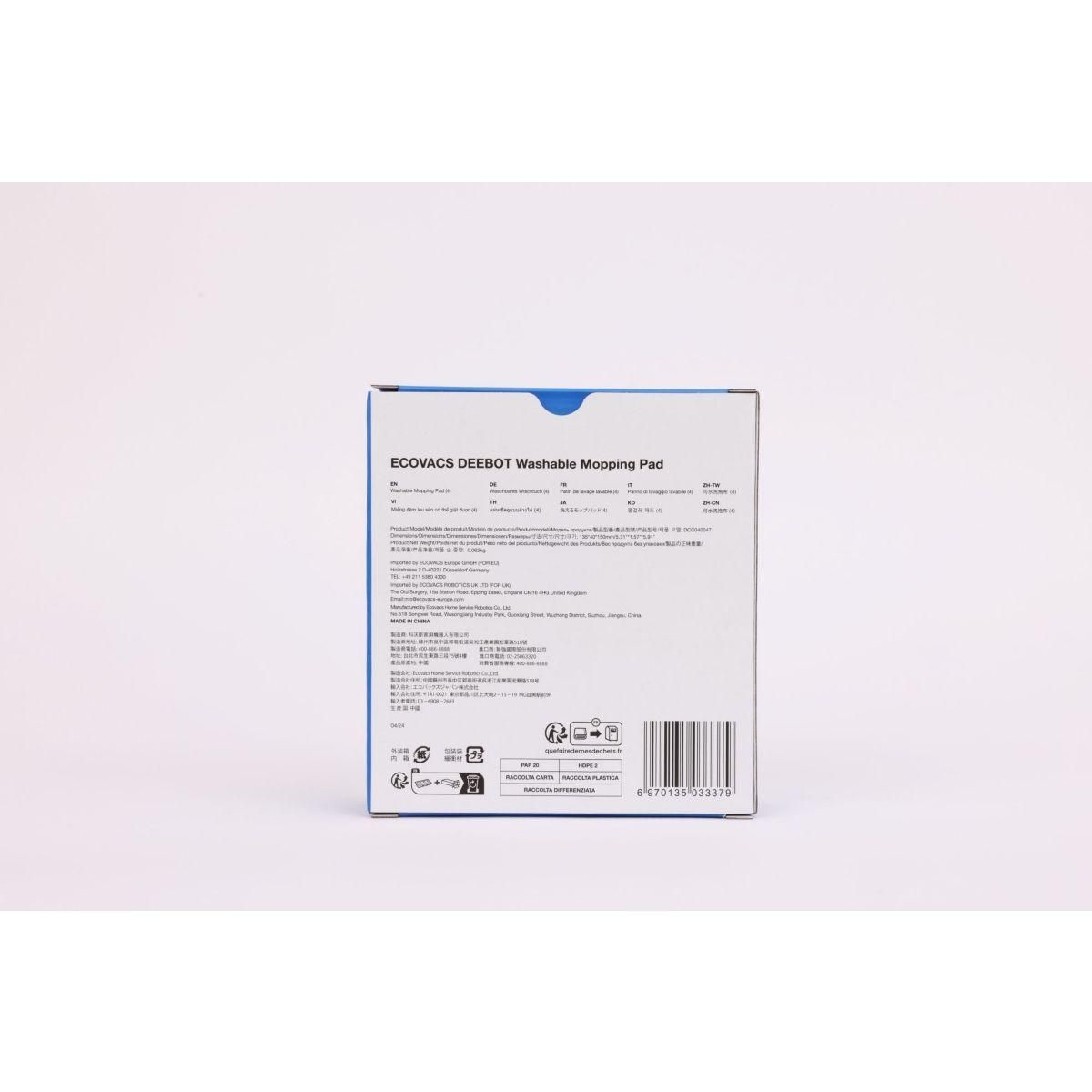 ECOVACS Lingettes et serpillères pour X5 Omni, X5 Pro Omni