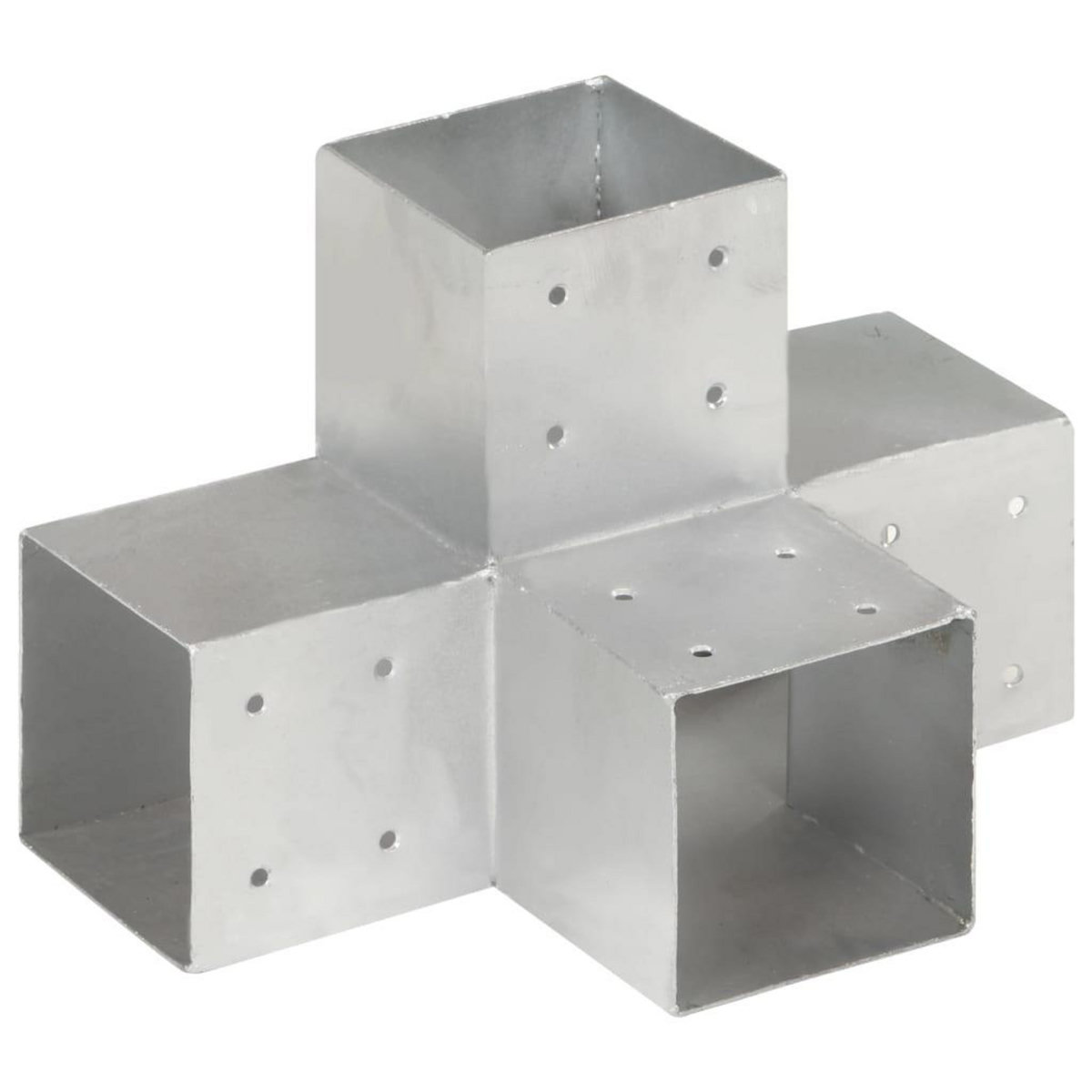 VIDAXL Connecteurs de poteau 4pcs Forme en X Metal galvanise 101x101mm