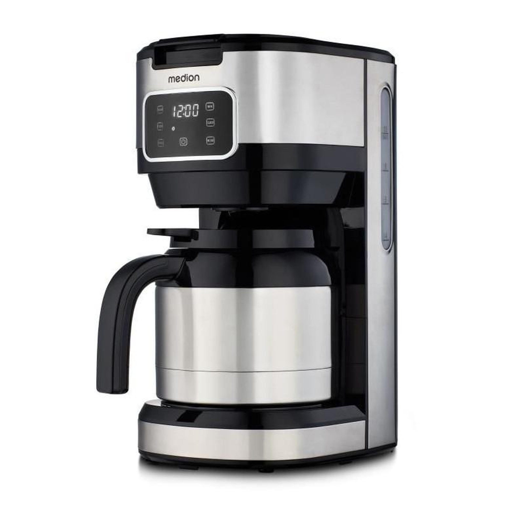 Medion Cafetiere Filtre Digitale Isotherme - MEDION - 900W - 1,2L - Silver