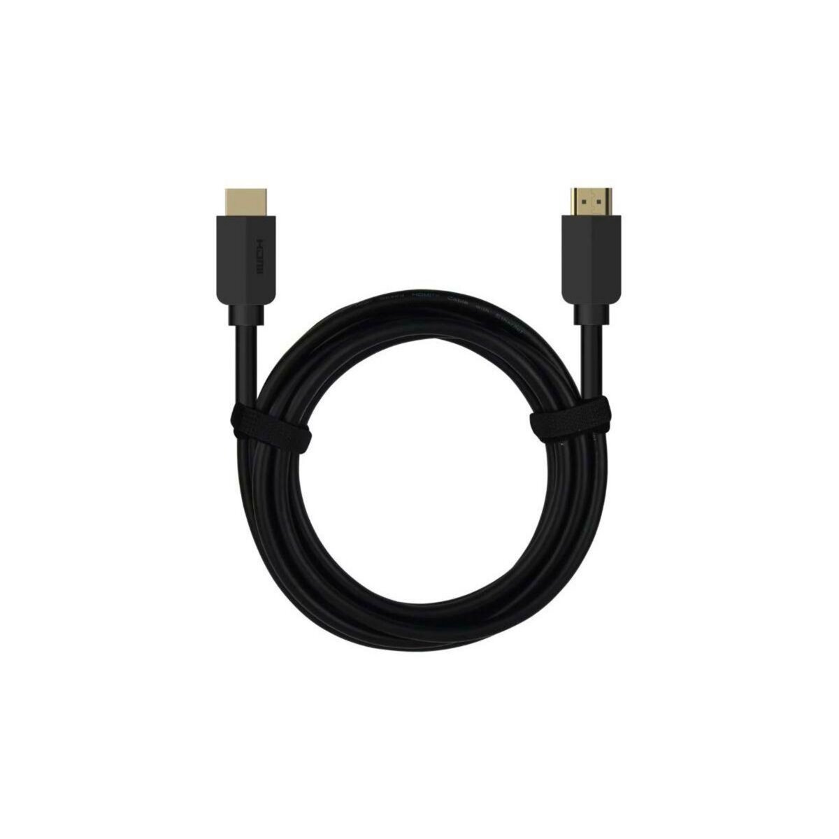 ESSENTIEL B Câble HDMI x2 HDMI 2M noir droit 2.0
