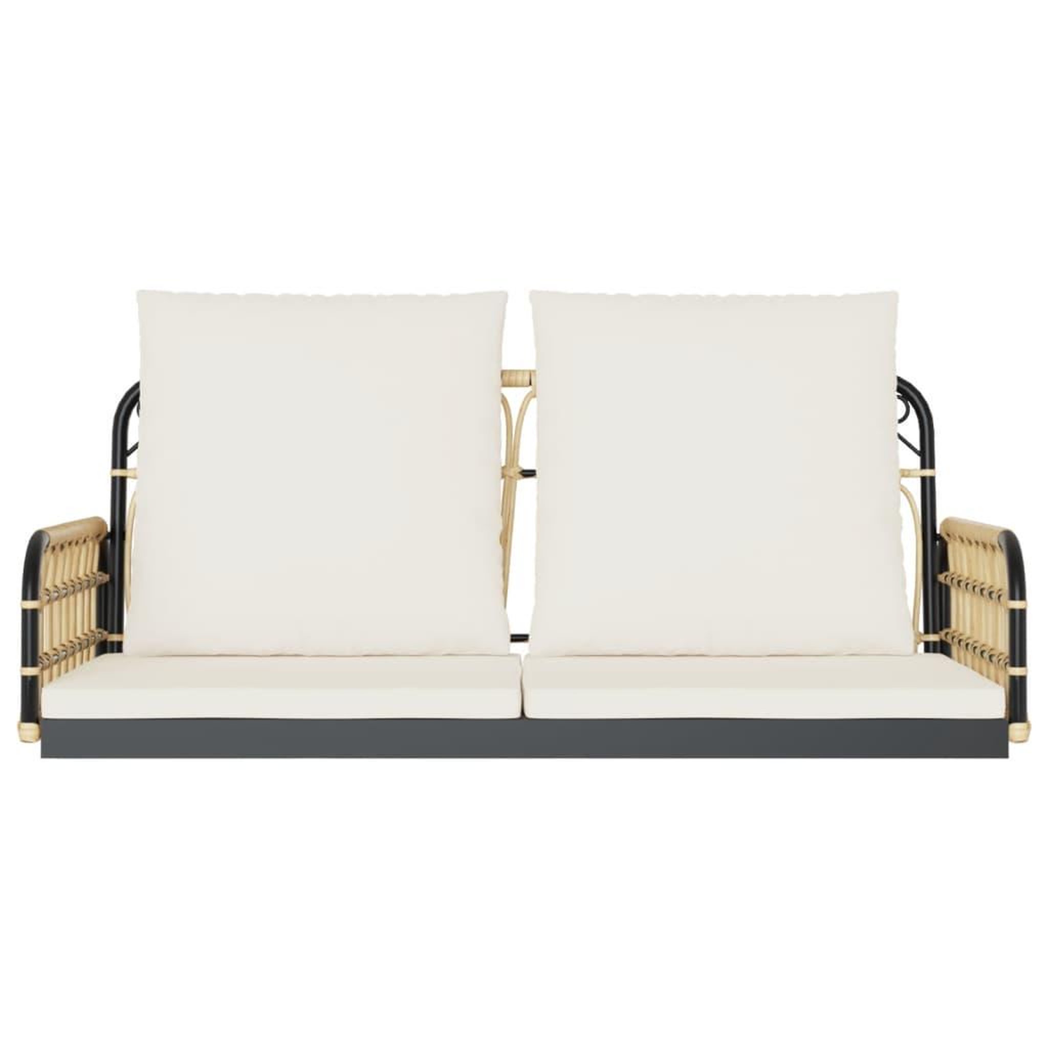 Voir la diapositive 4 : VIDAXL Balancelle avec coussins 105x58x38 cm resine tressee et acier