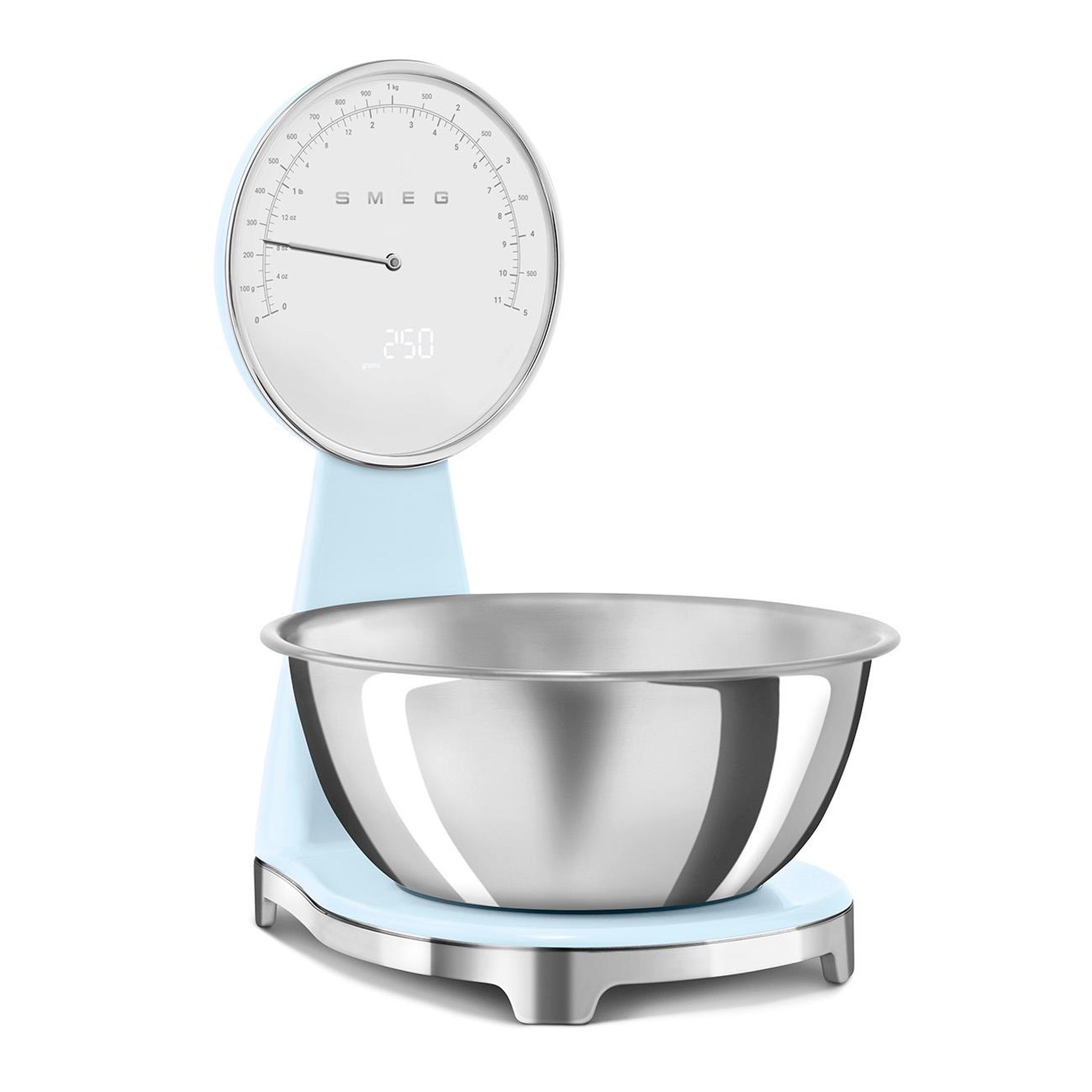 Voir la diapositive 4 : SMEG Balance de cuisine électronique 5kg-1g bleu azur - ksf01pbww