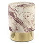 Voir la diapositive 1 : Paris Prix Pouf Design Marbré  Gipsy  46cm Bronze