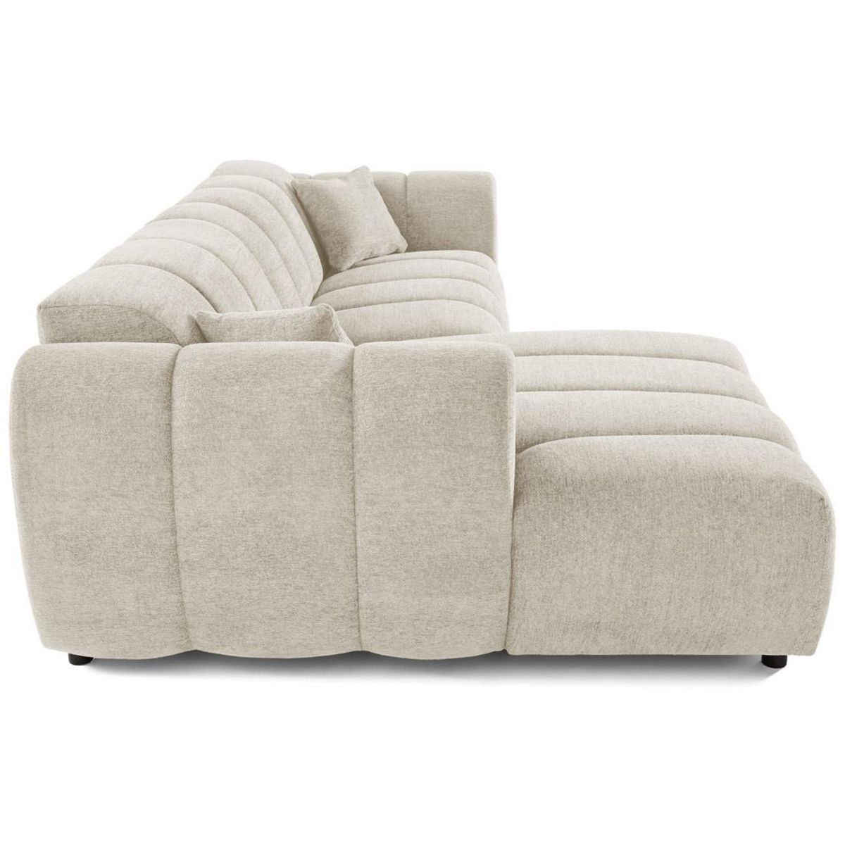 LISA DESIGN Curtis - canapé d'angle gauche 4 places en tissu texturé