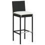 Voir la diapositive 4 : VIDAXL Ensemble de bar d'exterieur 5 pcs coussins Resine tressee Noir