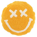 Paris Prix Coussin Déco Tufté Smiley  Polly  45cm Orange